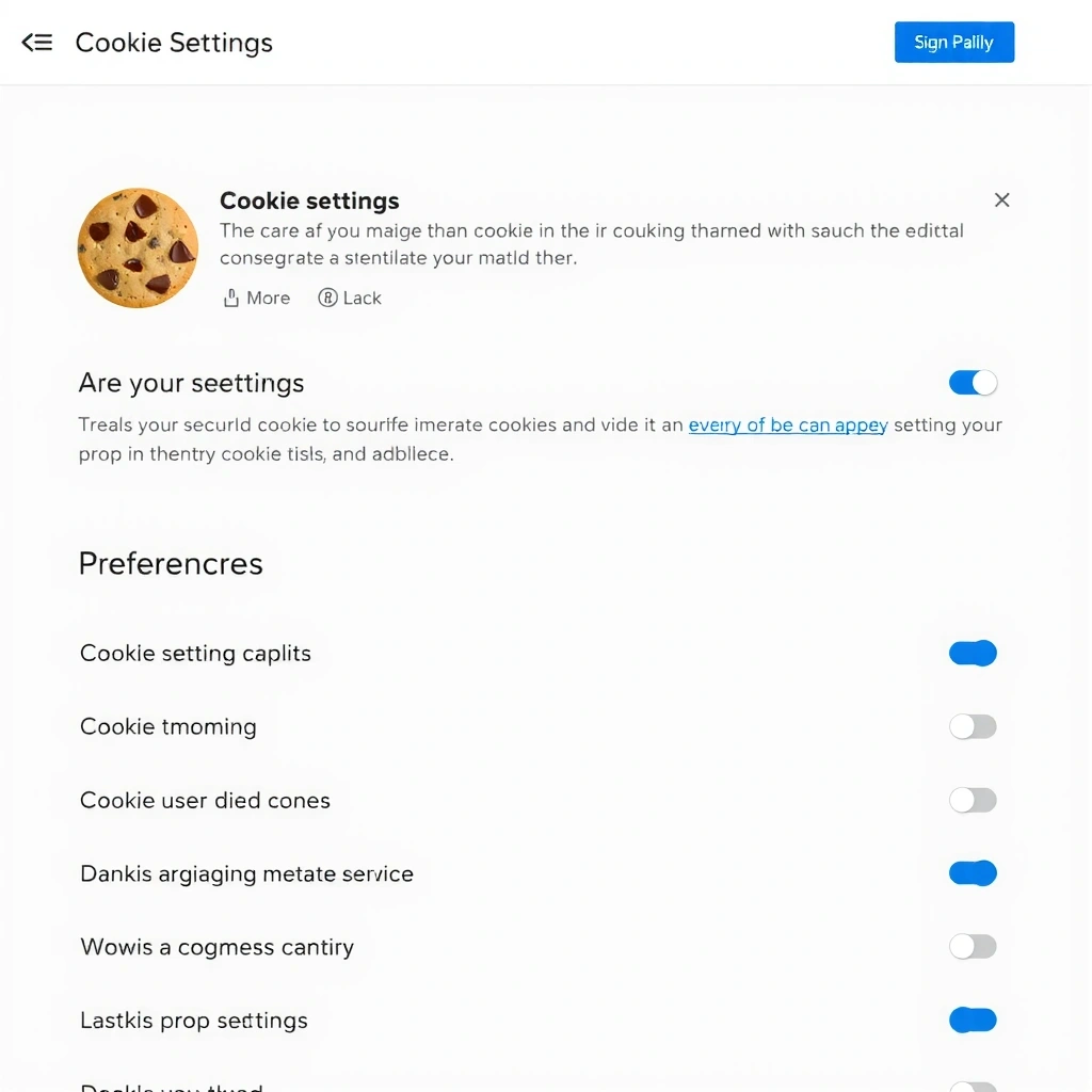Cookie Settings Interface