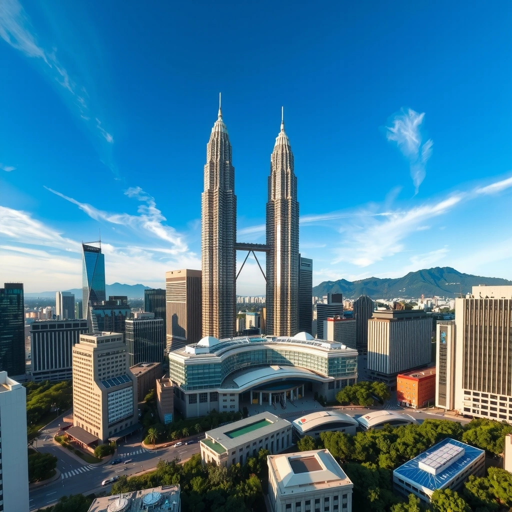 Kuala Lumpur skyline during economic growth