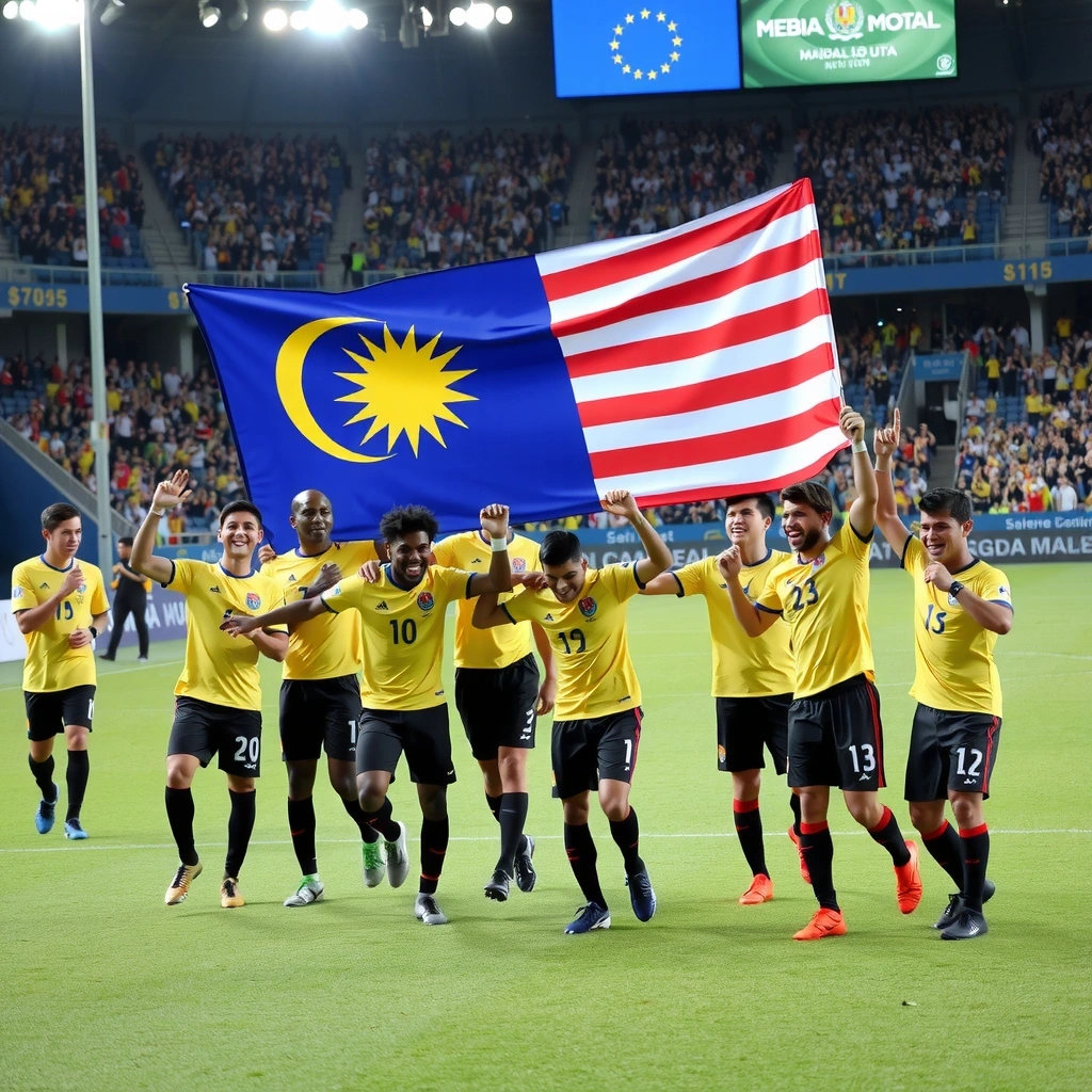 Malaysian national football team celebration